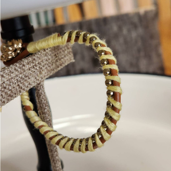 3 Nature Themed Cord Bracelets - Gold Tone Charms & Tassel - BFF, Sisters, Gift - Picture 2 of 10